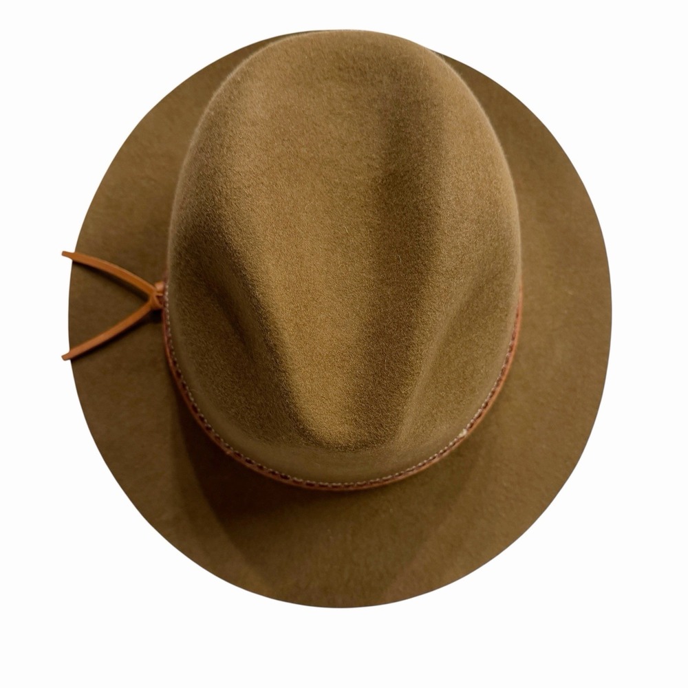 Anna & Ava Women 100% Wool Fedora Hat Brown Western Rancher Wide Brim Boho Fall - Picture 5 of 8